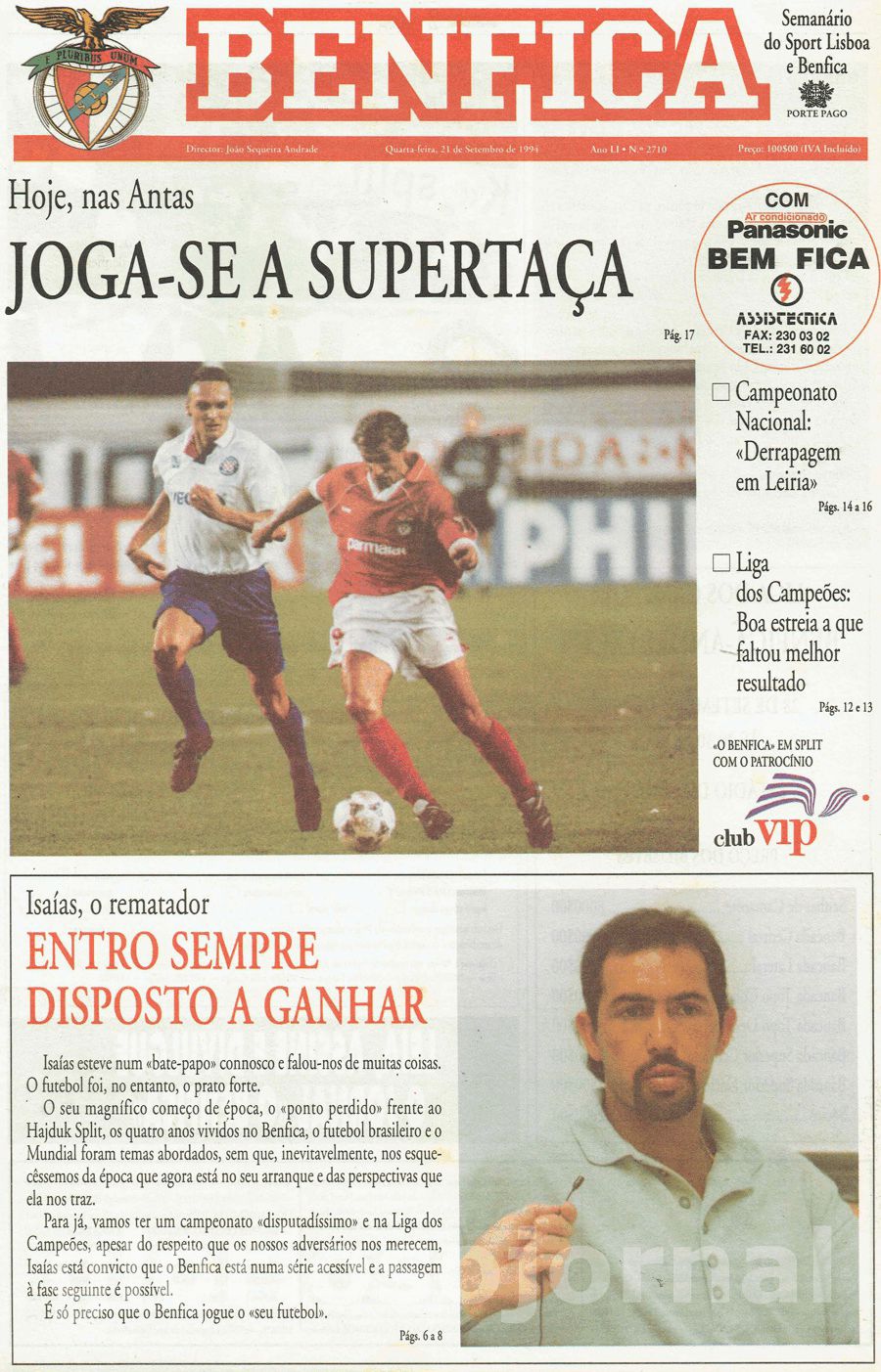 jornal o benfica 2710 1994-09-21